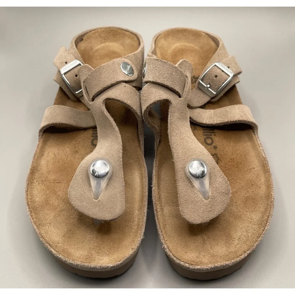 Birkenstock Papillio Luna Suede Sandals size 36 tan